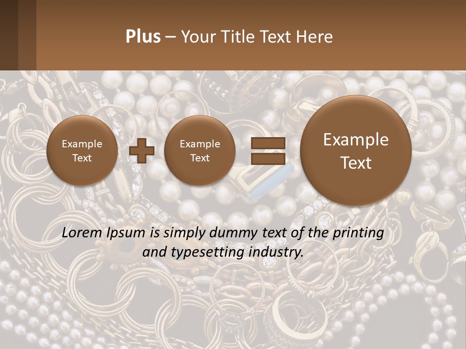 A Bunch Of Pearls And Jewelry On A Table PowerPoint Template