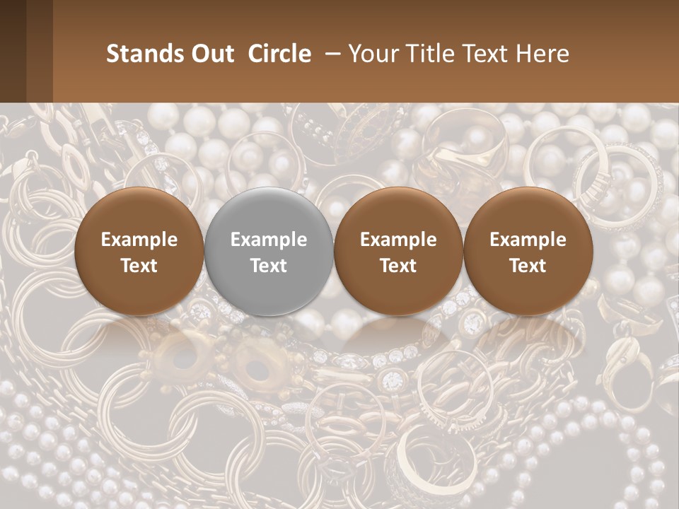 A Bunch Of Pearls And Jewelry On A Table PowerPoint Template