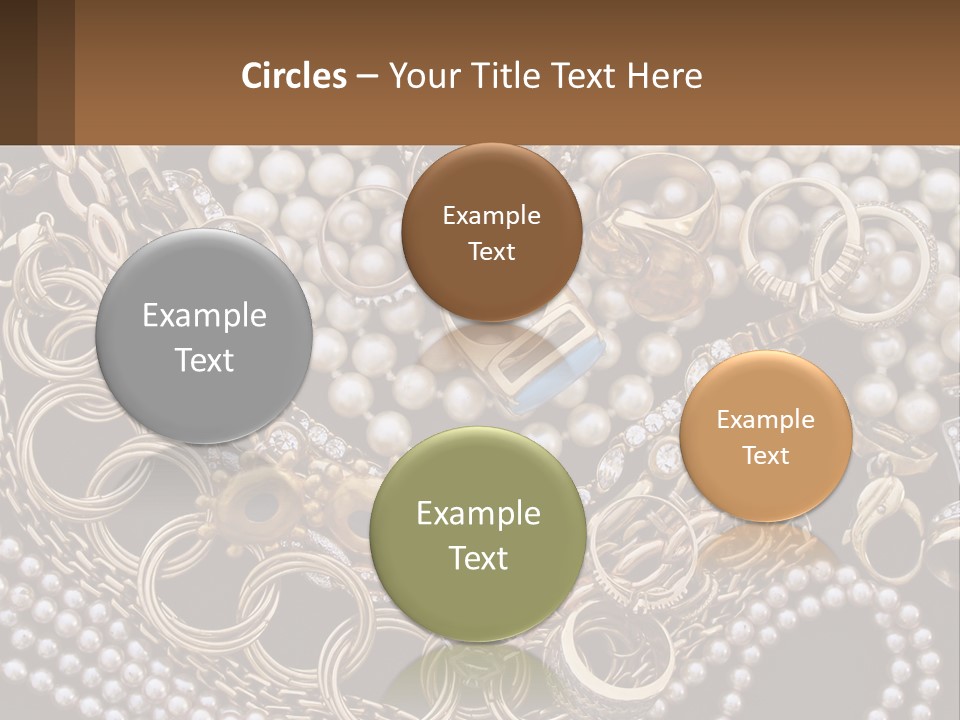 A Bunch Of Pearls And Jewelry On A Table PowerPoint Template