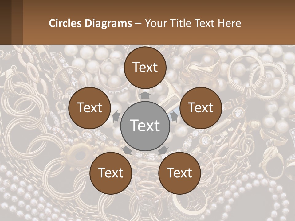 A Bunch Of Pearls And Jewelry On A Table PowerPoint Template