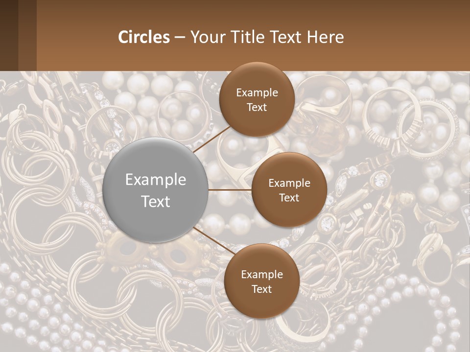 A Bunch Of Pearls And Jewelry On A Table PowerPoint Template