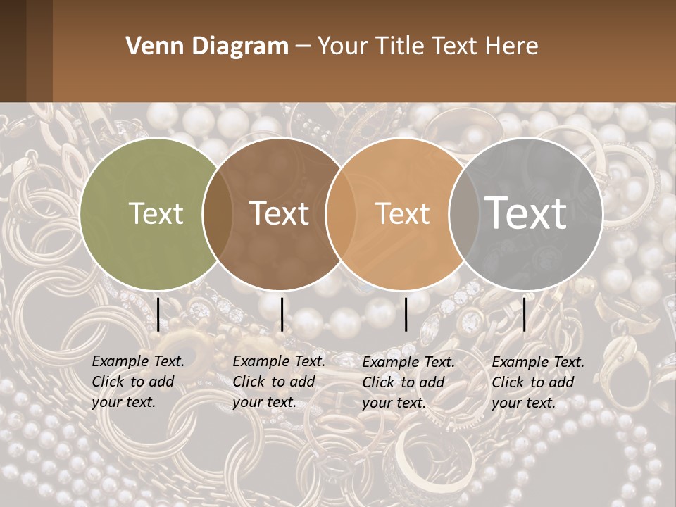 A Bunch Of Pearls And Jewelry On A Table PowerPoint Template