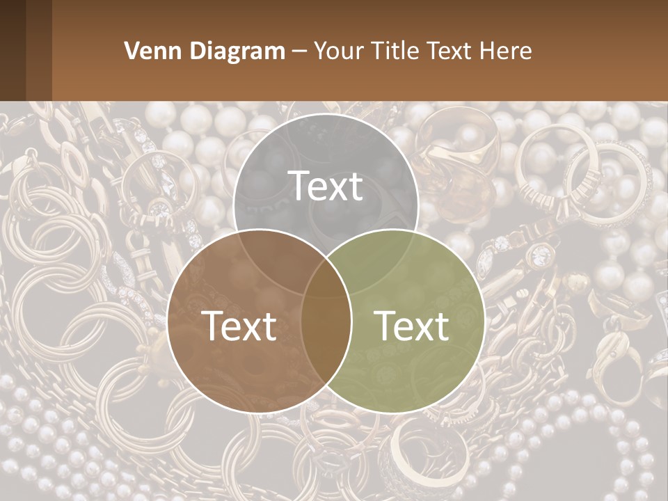 A Bunch Of Pearls And Jewelry On A Table PowerPoint Template