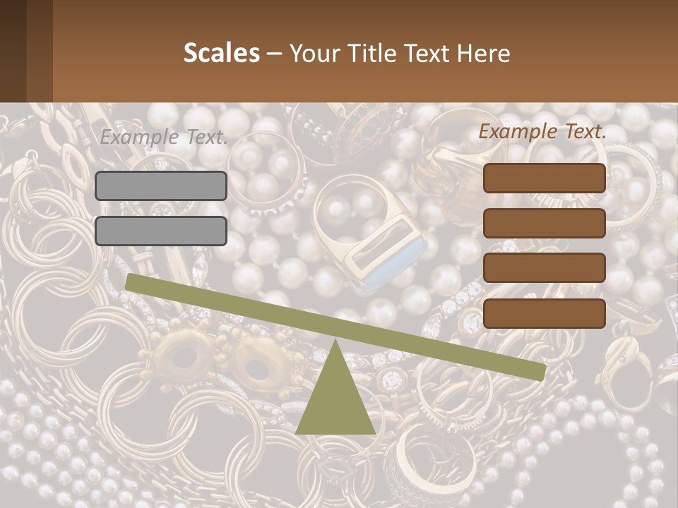 A Bunch Of Pearls And Jewelry On A Table PowerPoint Template