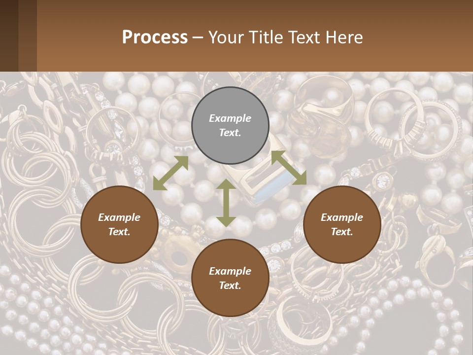 A Bunch Of Pearls And Jewelry On A Table PowerPoint Template