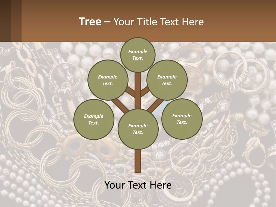 A Bunch Of Pearls And Jewelry On A Table PowerPoint Template