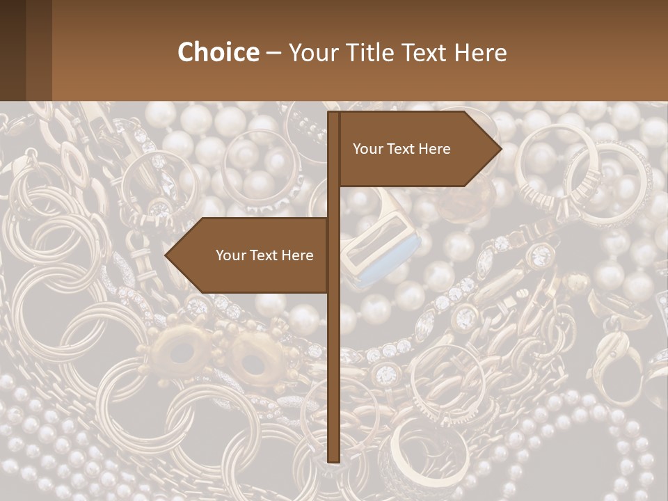 A Bunch Of Pearls And Jewelry On A Table PowerPoint Template