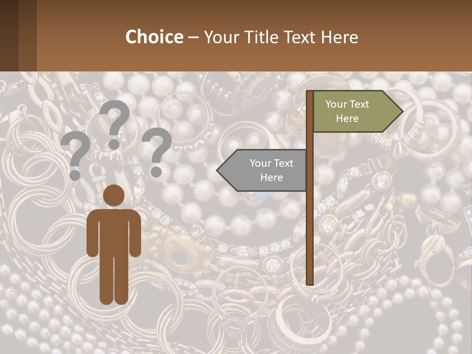 A Bunch Of Pearls And Jewelry On A Table PowerPoint Template