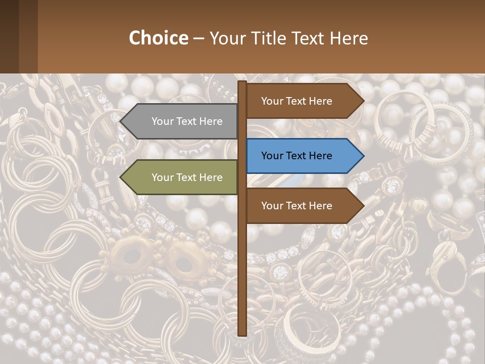 A Bunch Of Pearls And Jewelry On A Table PowerPoint Template