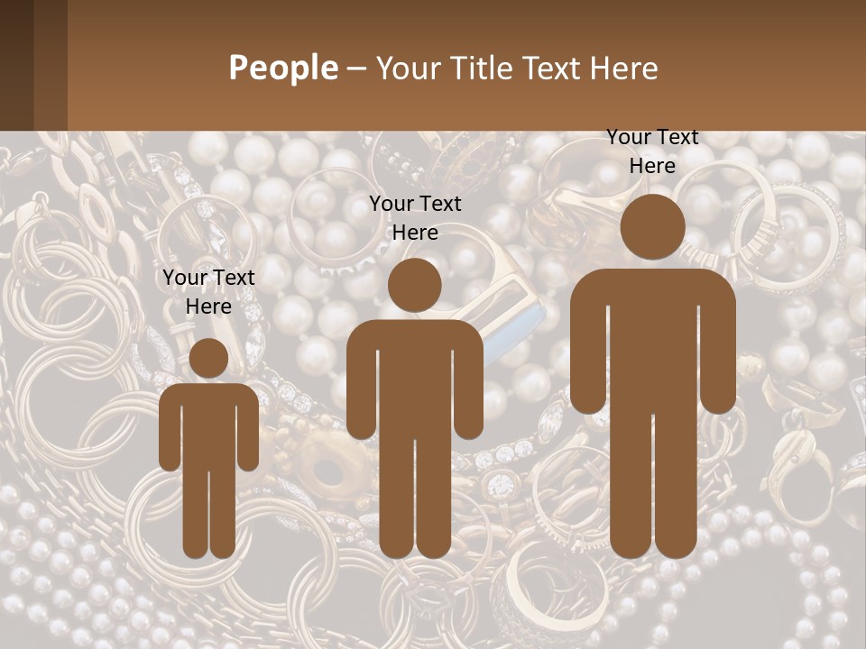 A Bunch Of Pearls And Jewelry On A Table PowerPoint Template