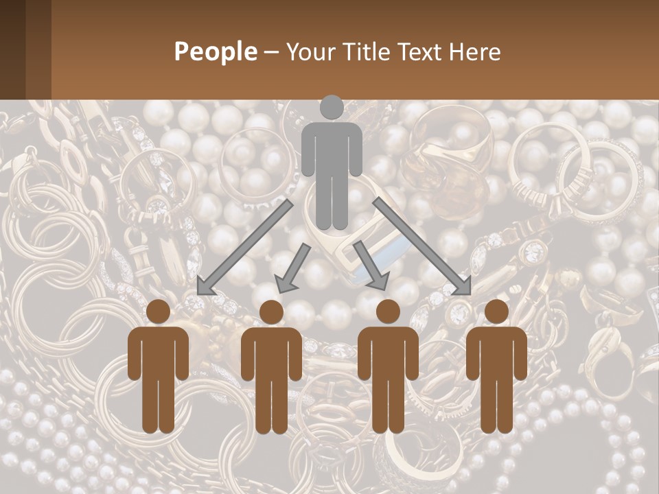 A Bunch Of Pearls And Jewelry On A Table PowerPoint Template