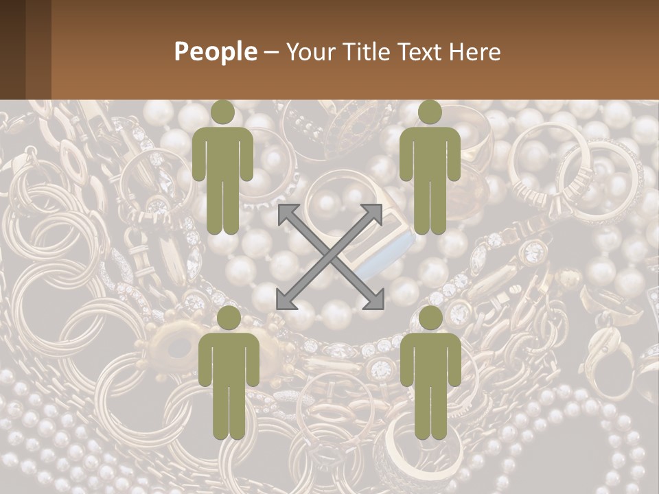 A Bunch Of Pearls And Jewelry On A Table PowerPoint Template