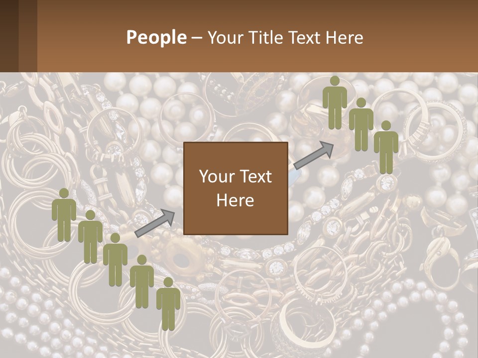 A Bunch Of Pearls And Jewelry On A Table PowerPoint Template