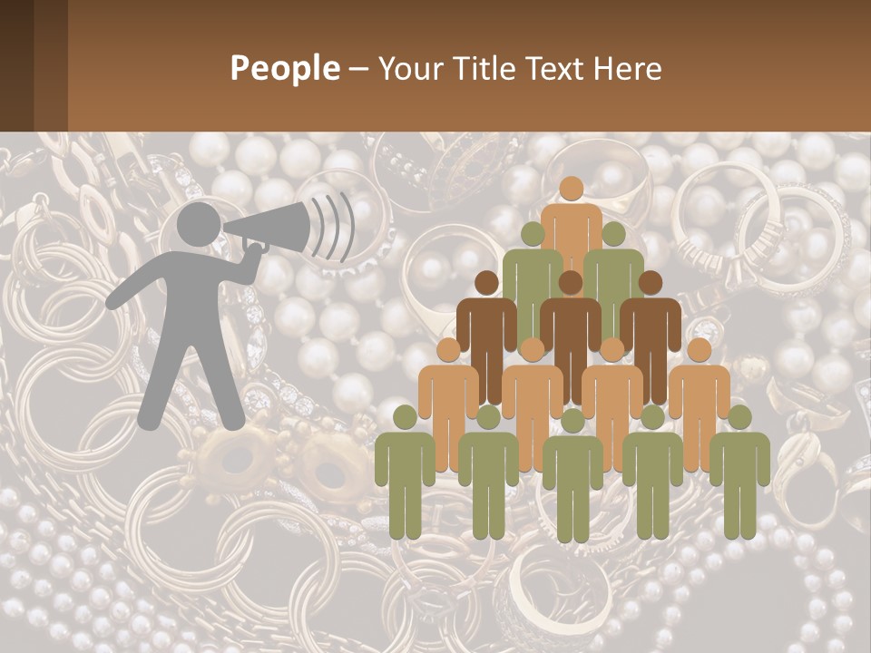 A Bunch Of Pearls And Jewelry On A Table PowerPoint Template