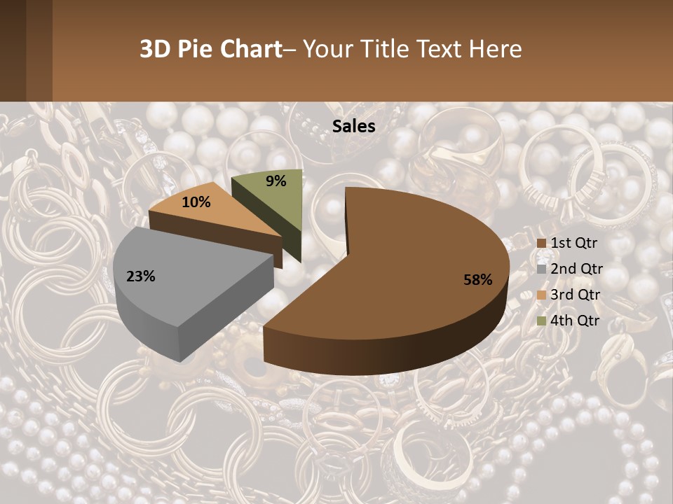 A Bunch Of Pearls And Jewelry On A Table PowerPoint Template