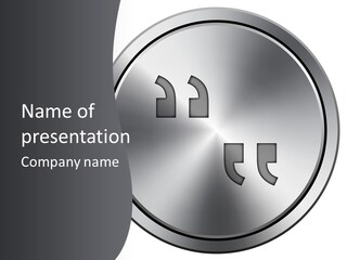 A Metal Plate With A Circular Design On It PowerPoint Template