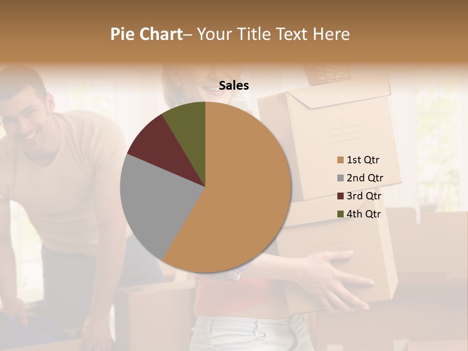 A Man And A Woman Carrying Boxes In A Room PowerPoint Template