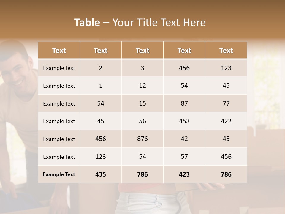 A Man And A Woman Carrying Boxes In A Room PowerPoint Template