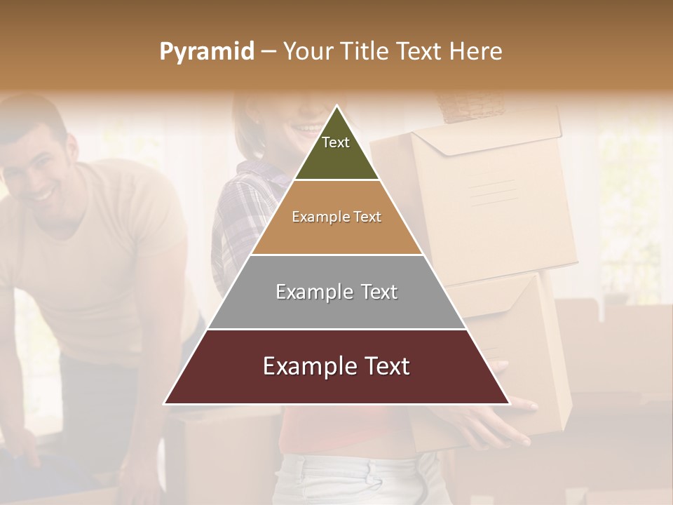 A Man And A Woman Carrying Boxes In A Room PowerPoint Template