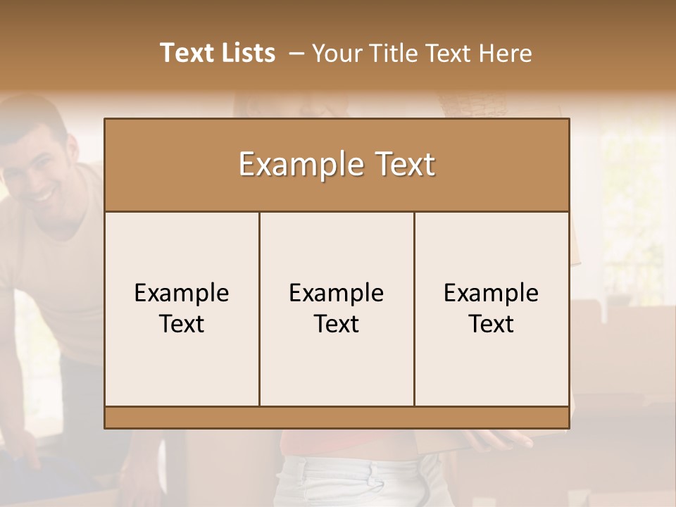 A Man And A Woman Carrying Boxes In A Room PowerPoint Template