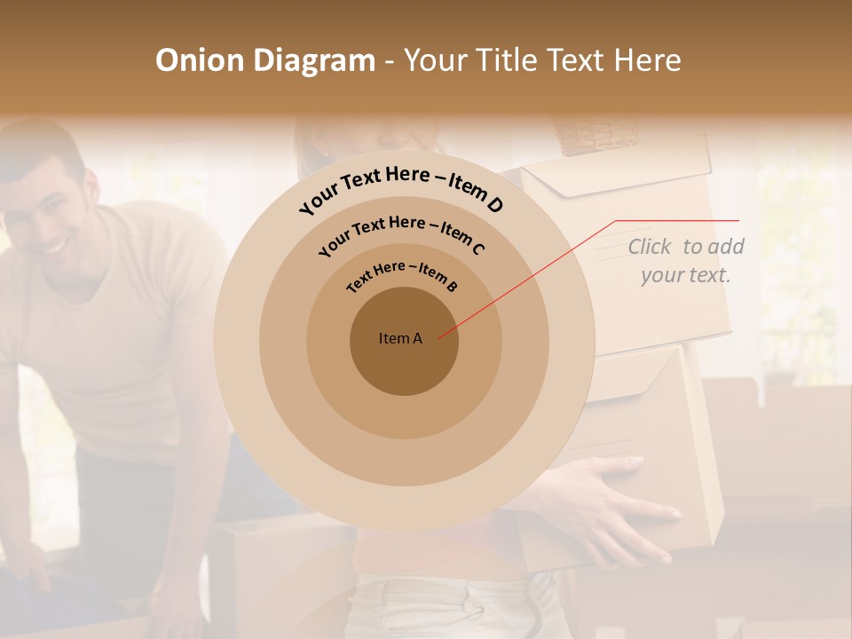 A Man And A Woman Carrying Boxes In A Room PowerPoint Template