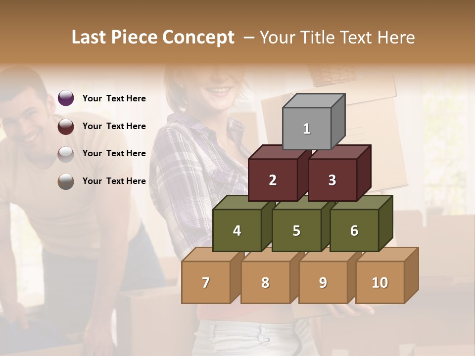 A Man And A Woman Carrying Boxes In A Room PowerPoint Template