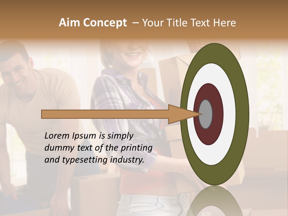 A Man And A Woman Carrying Boxes In A Room PowerPoint Template