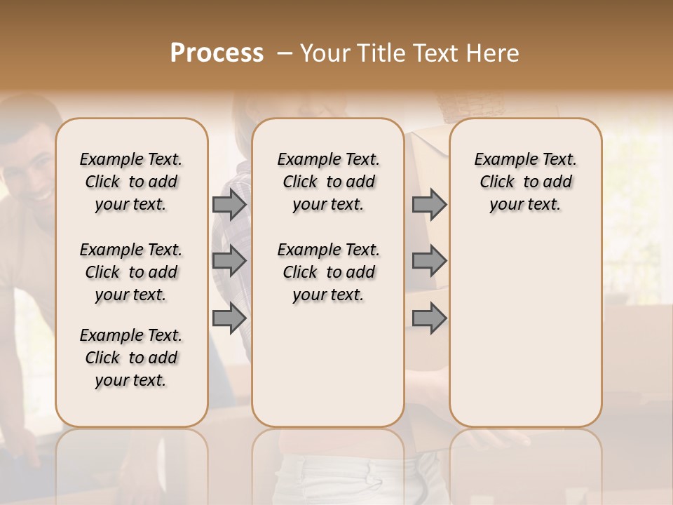 A Man And A Woman Carrying Boxes In A Room PowerPoint Template