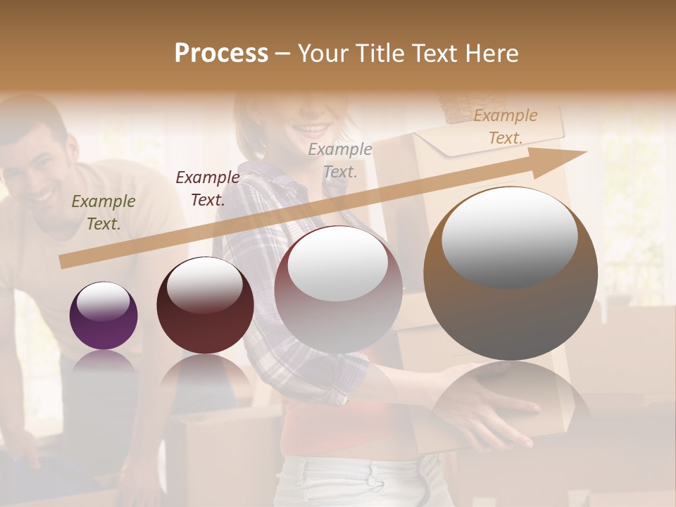 A Man And A Woman Carrying Boxes In A Room PowerPoint Template