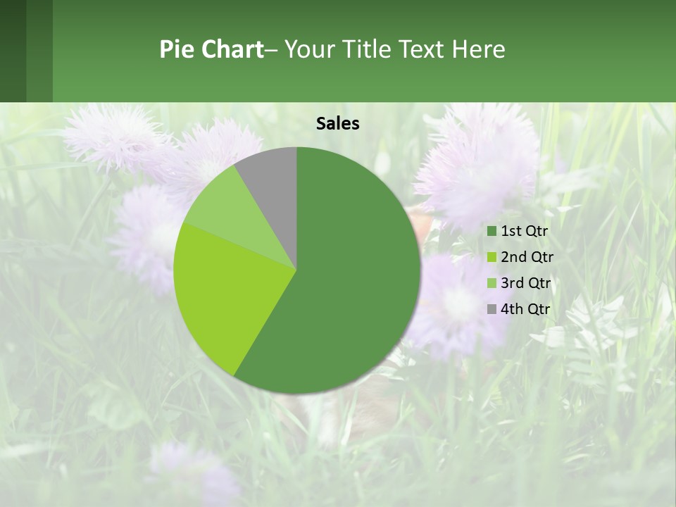 A Kitten Sitting In A Field Of Purple Flowers PowerPoint Template