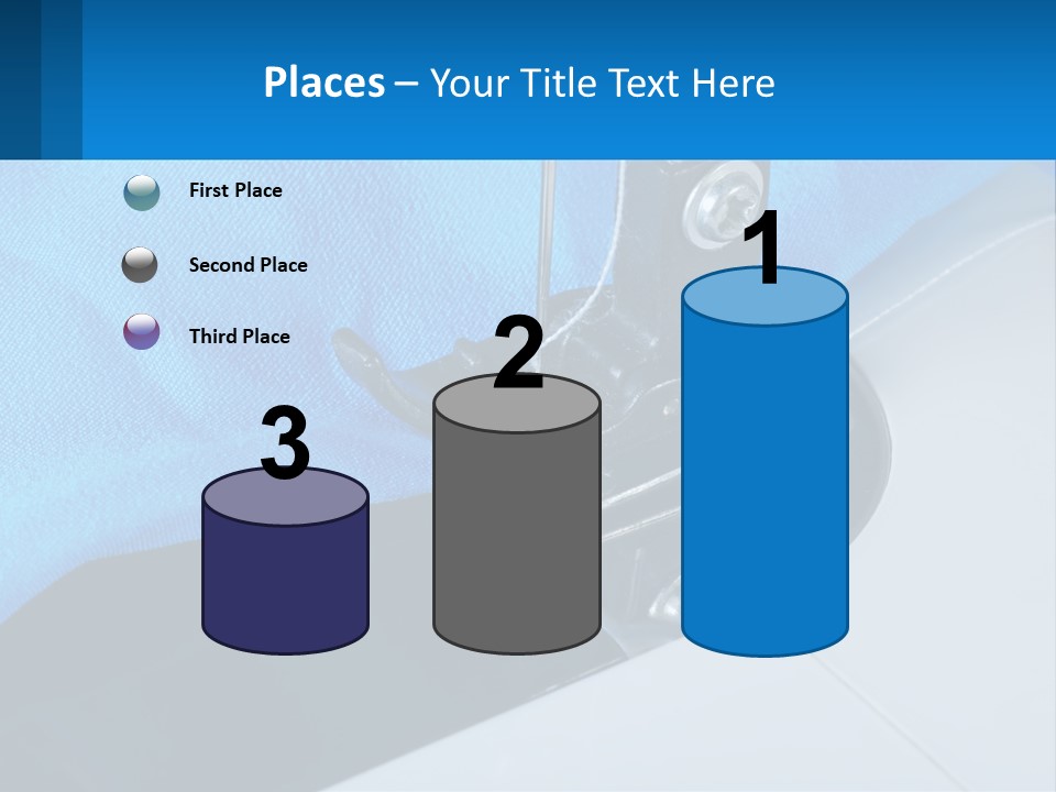 A Close Up Of A Sewing Machine With A Blue Cover PowerPoint Template