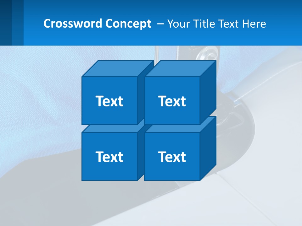 A Close Up Of A Sewing Machine With A Blue Cover PowerPoint Template