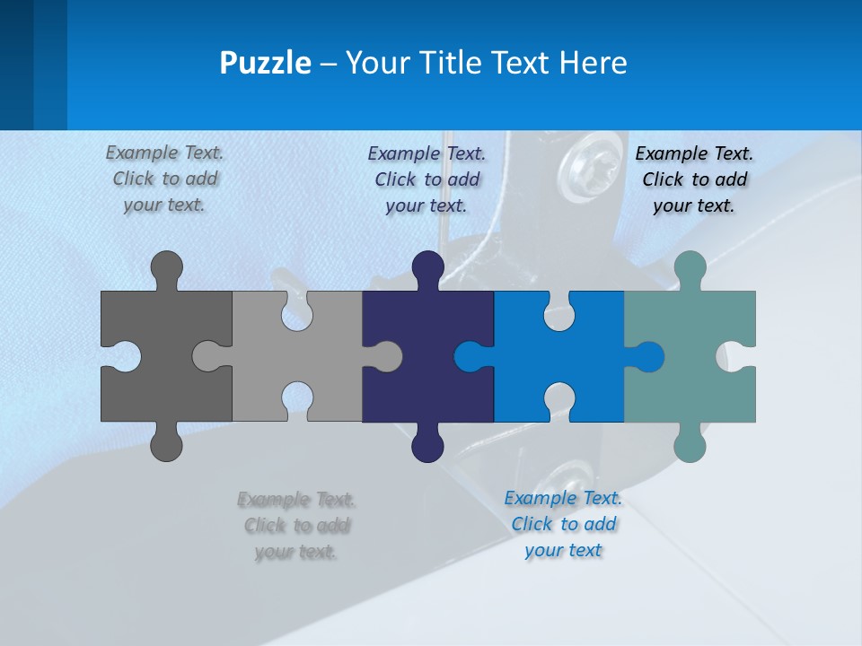 A Close Up Of A Sewing Machine With A Blue Cover PowerPoint Template