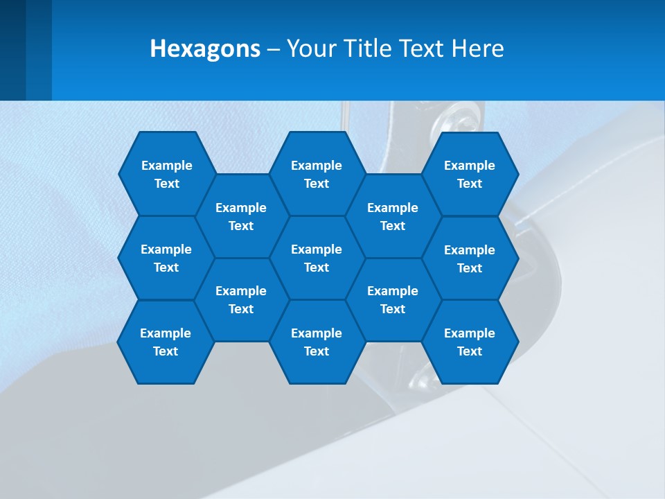 A Close Up Of A Sewing Machine With A Blue Cover PowerPoint Template