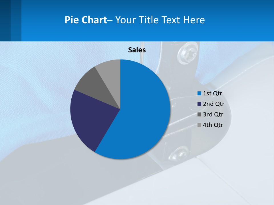 A Close Up Of A Sewing Machine With A Blue Cover PowerPoint Template