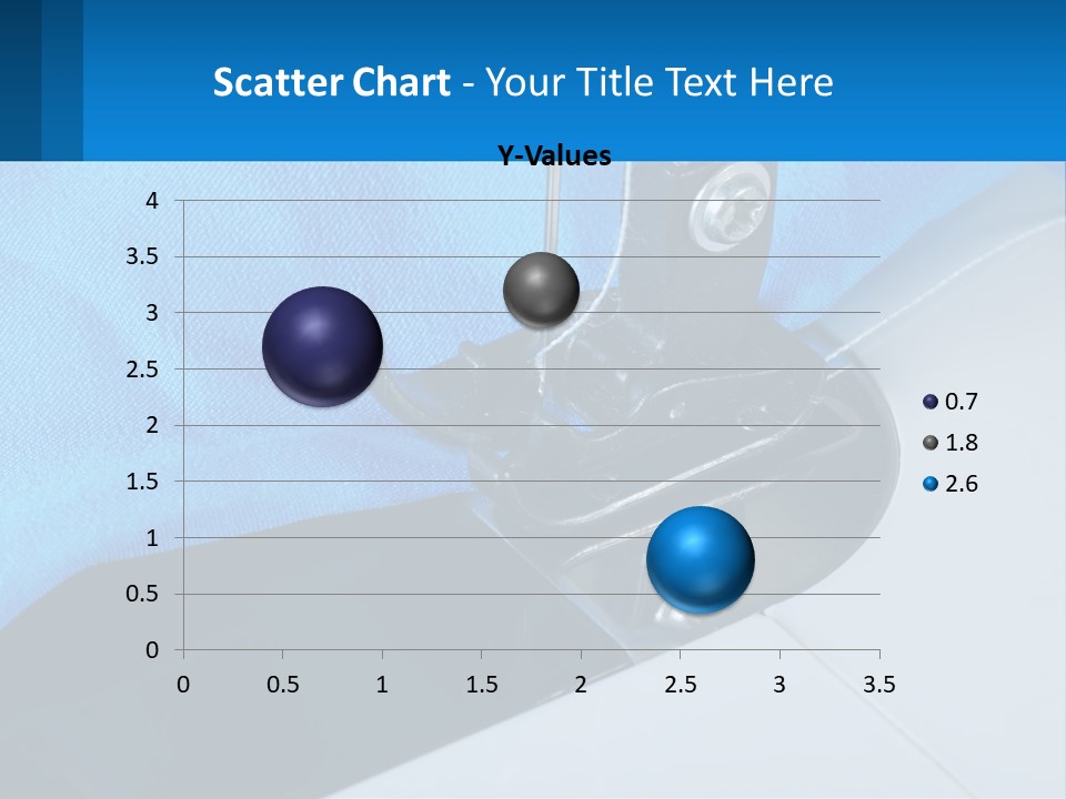 A Close Up Of A Sewing Machine With A Blue Cover PowerPoint Template