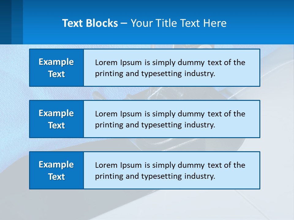 A Close Up Of A Sewing Machine With A Blue Cover PowerPoint Template
