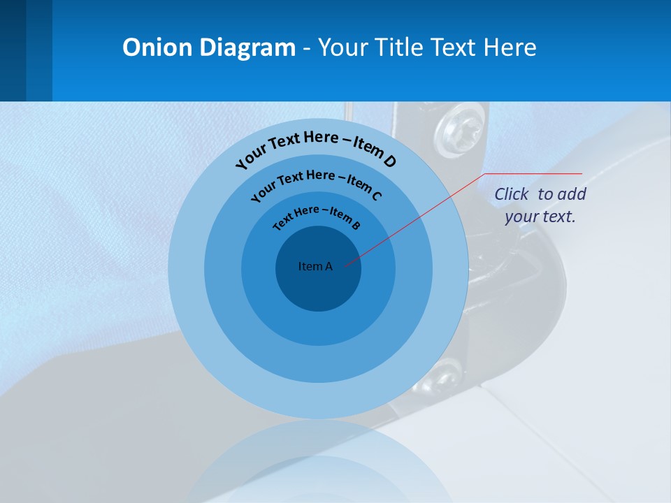 A Close Up Of A Sewing Machine With A Blue Cover PowerPoint Template