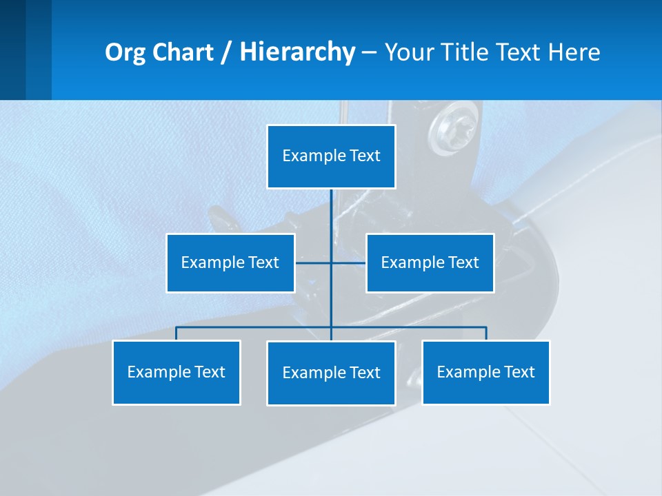 A Close Up Of A Sewing Machine With A Blue Cover PowerPoint Template