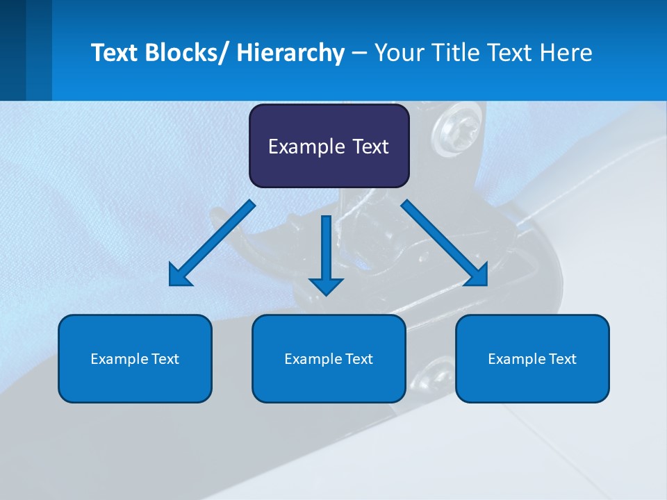 A Close Up Of A Sewing Machine With A Blue Cover PowerPoint Template
