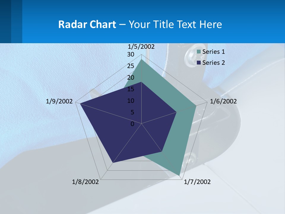 A Close Up Of A Sewing Machine With A Blue Cover PowerPoint Template
