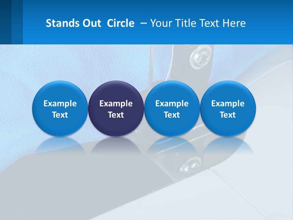 A Close Up Of A Sewing Machine With A Blue Cover PowerPoint Template