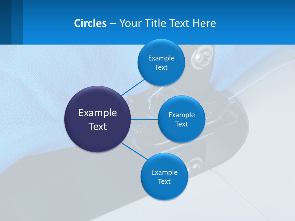 A Close Up Of A Sewing Machine With A Blue Cover PowerPoint Template