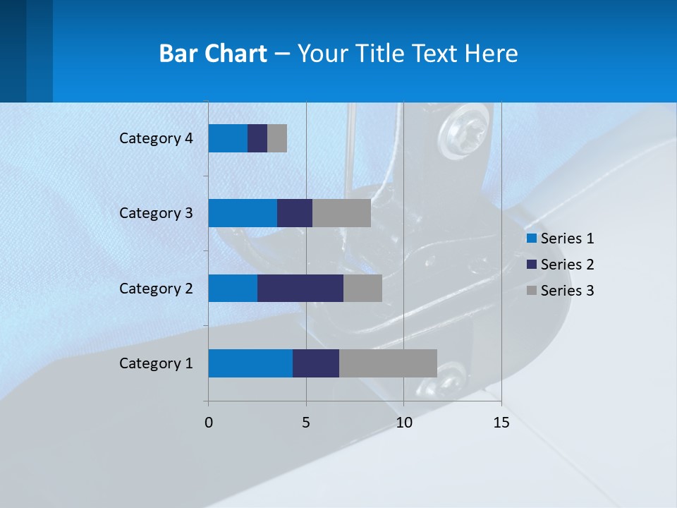 A Close Up Of A Sewing Machine With A Blue Cover PowerPoint Template