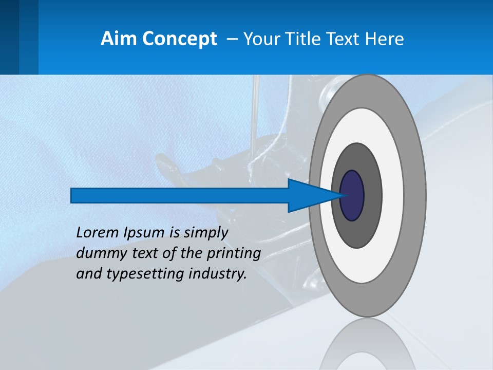A Close Up Of A Sewing Machine With A Blue Cover PowerPoint Template