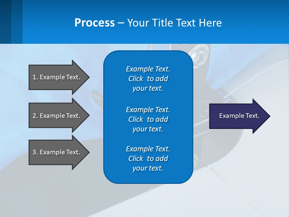 A Close Up Of A Sewing Machine With A Blue Cover PowerPoint Template