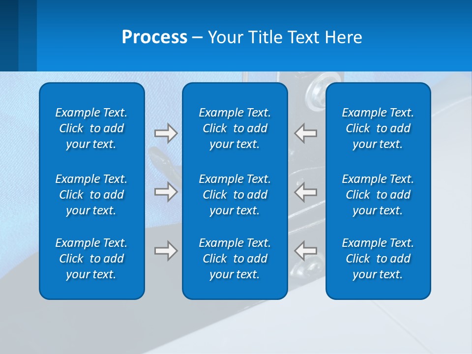A Close Up Of A Sewing Machine With A Blue Cover PowerPoint Template