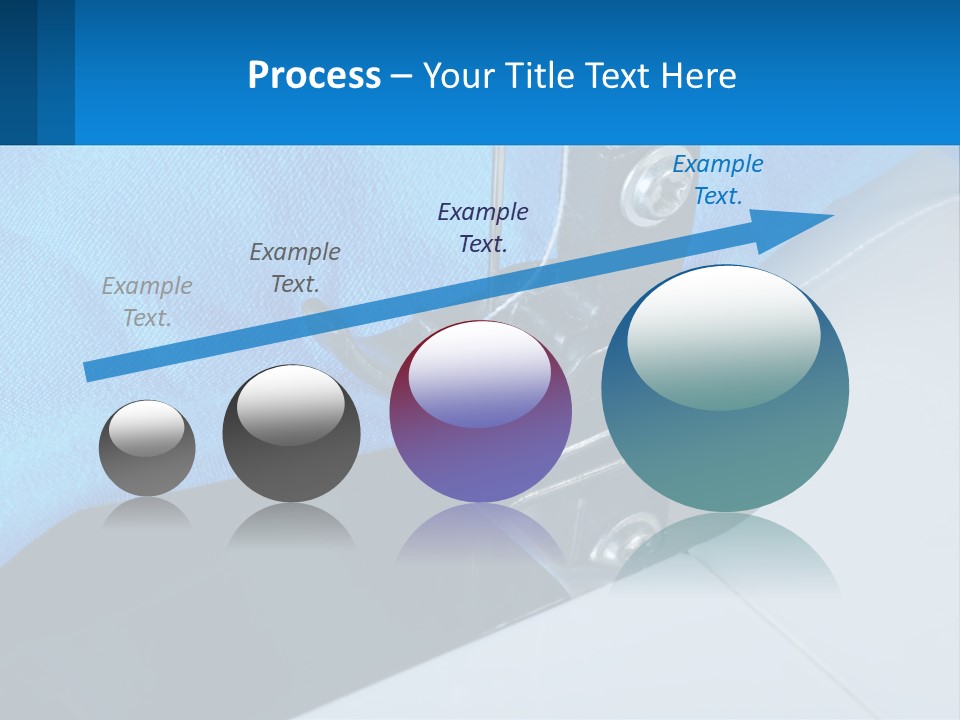 A Close Up Of A Sewing Machine With A Blue Cover PowerPoint Template