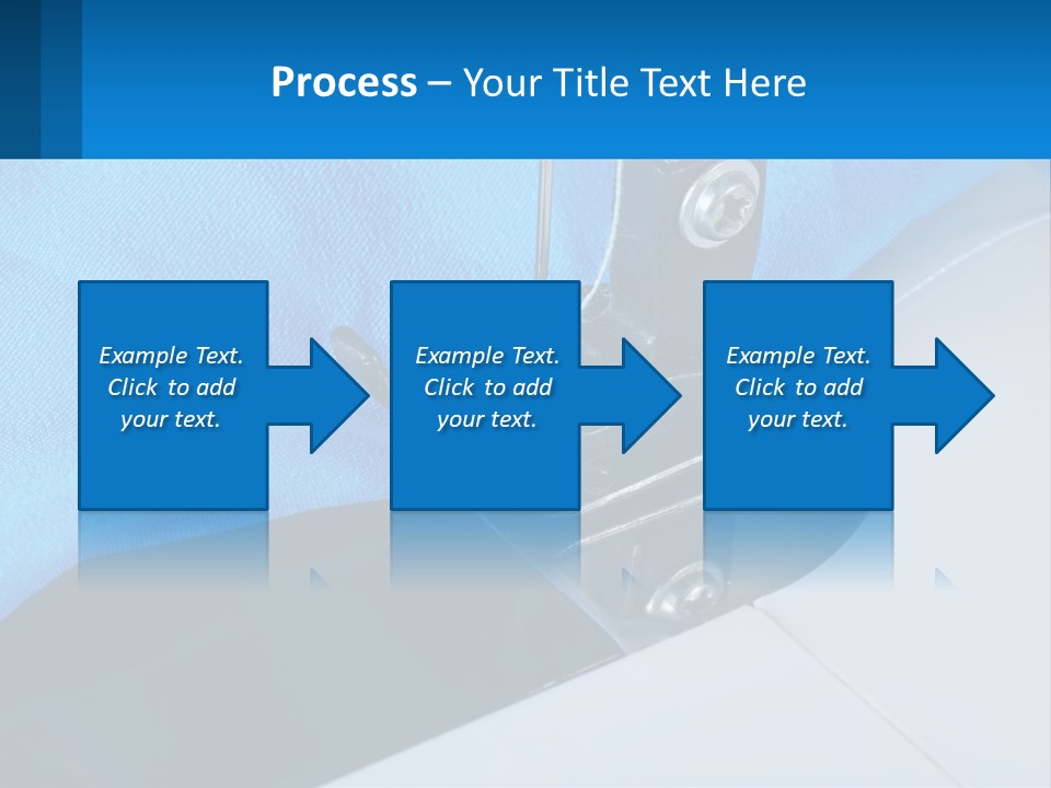 A Close Up Of A Sewing Machine With A Blue Cover PowerPoint Template