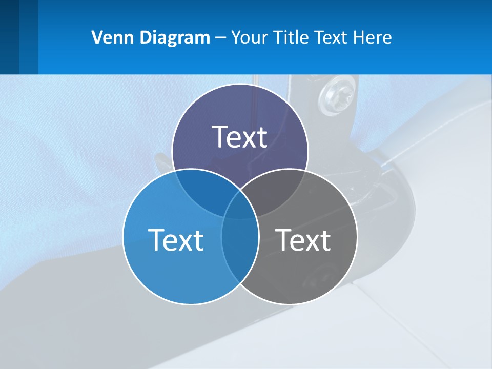 A Close Up Of A Sewing Machine With A Blue Cover PowerPoint Template